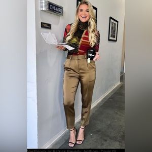 Reiss gold dress pants size 8